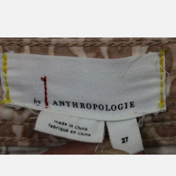 Anthropologie The Wanderer Cheetah Utility Pant WOMEN'S SIZE 27 TAN LEOPARD - Picture 9 of 9